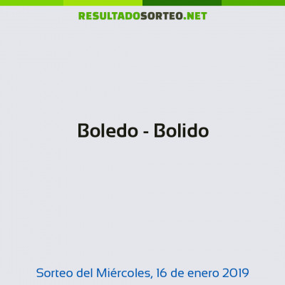 Boledo - Bolido del 16 de enero de 2019