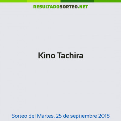 Kino Tachira del 25 de septiembre de 2018