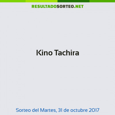 Kino Tachira del 31 de octubre de 2017
