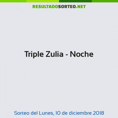 Triple Zulia - Noche del 10 de diciembre de 2018