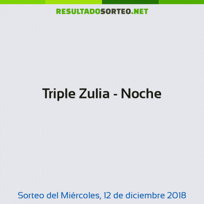 Triple Zulia - Noche del 12 de diciembre de 2018