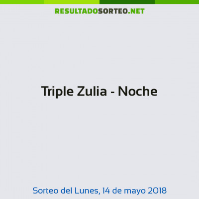 Triple Zulia - Noche del 14 de mayo de 2018