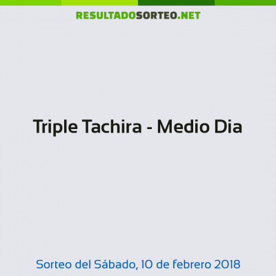 Triple Tachira - Medio Dia del 10 de febrero de 2018