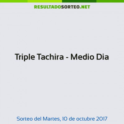 Triple Tachira - Medio Dia del 10 de octubre de 2017
