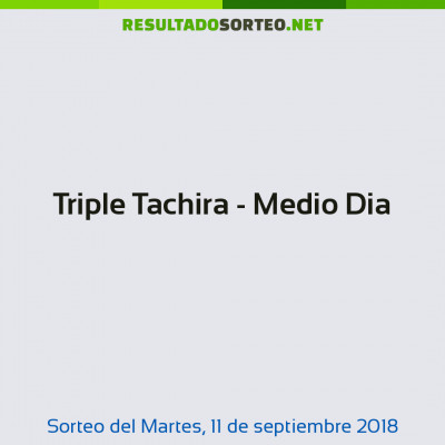 Triple Tachira - Medio Dia del 11 de septiembre de 2018