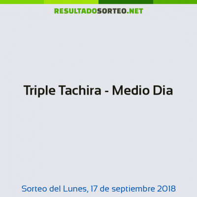Triple Tachira - Medio Dia del 17 de septiembre de 2018