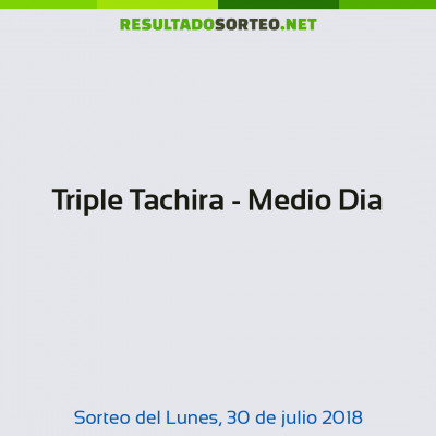 Triple Tachira - Medio Dia del 30 de julio de 2018