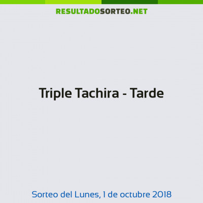 Triple Tachira - Tarde del 1 de octubre de 2018