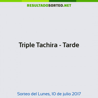 Triple Tachira - Tarde del 10 de julio de 2017