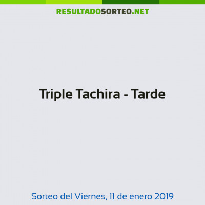 Triple Tachira - Tarde del 11 de enero de 2019