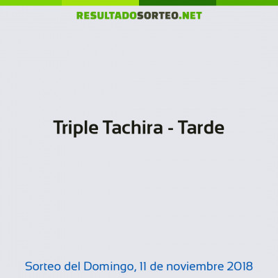 Triple Tachira - Tarde del 11 de noviembre de 2018