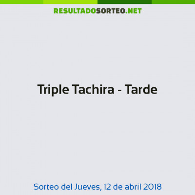 Triple Tachira - Tarde del 12 de abril de 2018