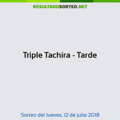 Triple Tachira - Tarde del 12 de julio de 2018