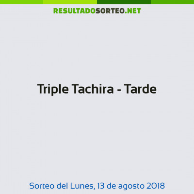 Triple Tachira - Tarde del 13 de agosto de 2018