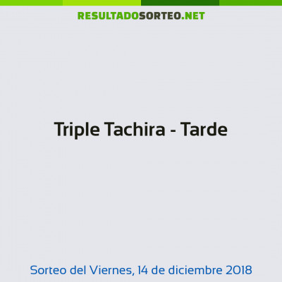 Triple Tachira - Tarde del 14 de diciembre de 2018