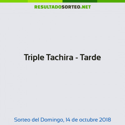 Triple Tachira - Tarde del 14 de octubre de 2018