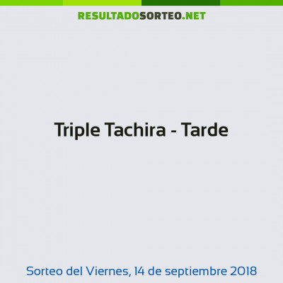 Triple Tachira - Tarde del 14 de septiembre de 2018