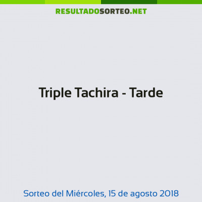 Triple Tachira - Tarde del 15 de agosto de 2018
