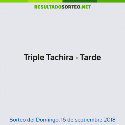 Triple Tachira - Tarde del 16 de septiembre de 2018
