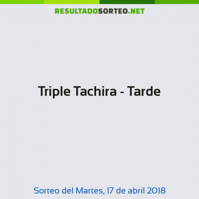 Triple Tachira - Tarde del 17 de abril de 2018