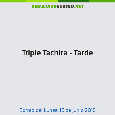 Triple Tachira - Tarde del 18 de junio de 2018