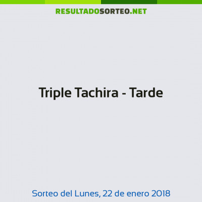 Triple Tachira - Tarde del 22 de enero de 2018
