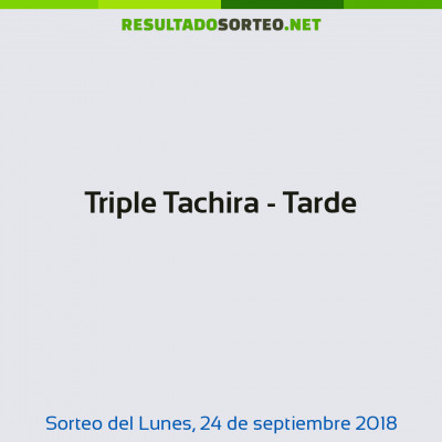 Triple Tachira - Tarde del 24 de septiembre de 2018