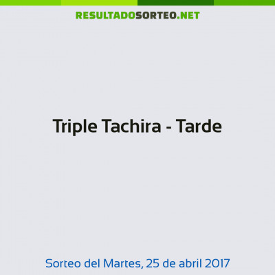 Triple Tachira - Tarde del 25 de abril de 2017