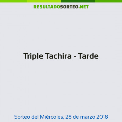 Triple Tachira - Tarde del 28 de marzo de 2018