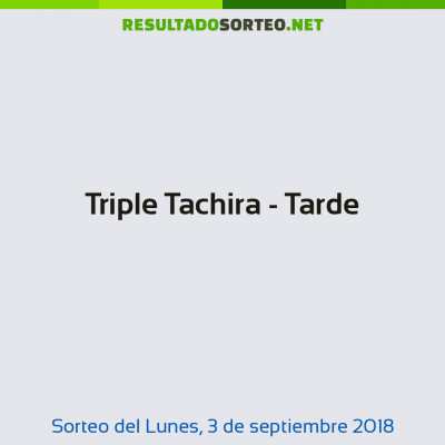 Triple Tachira - Tarde del 3 de septiembre de 2018