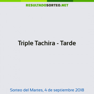 Triple Tachira - Tarde del 4 de septiembre de 2018