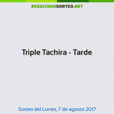 Triple Tachira - Tarde del 7 de agosto de 2017