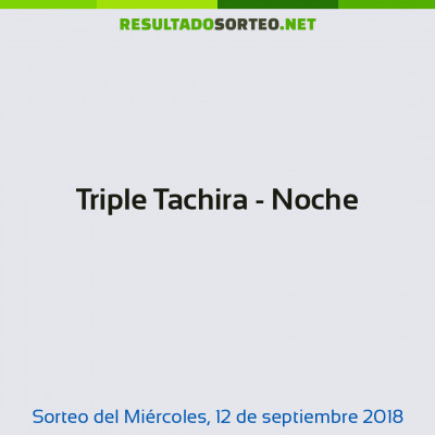 Triple Tachira - Noche del 12 de septiembre de 2018