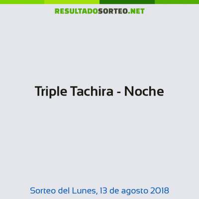 Triple Tachira - Noche del 13 de agosto de 2018
