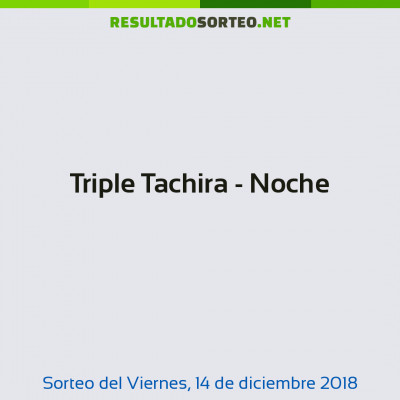 Triple Tachira - Noche del 14 de diciembre de 2018
