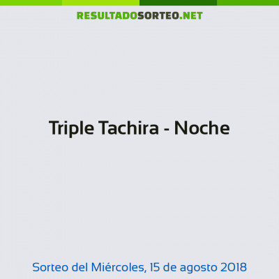 Triple Tachira - Noche del 15 de agosto de 2018