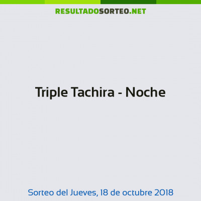 Triple Tachira - Noche del 18 de octubre de 2018