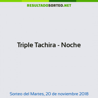 Triple Tachira - Noche del 20 de noviembre de 2018