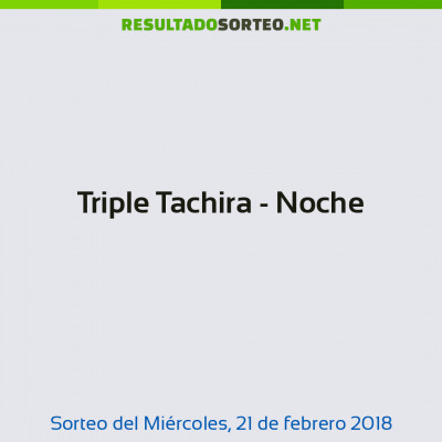 Triple Tachira - Noche del 21 de febrero de 2018