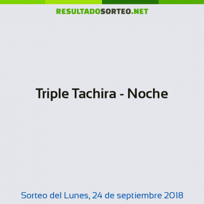 Triple Tachira - Noche del 24 de septiembre de 2018