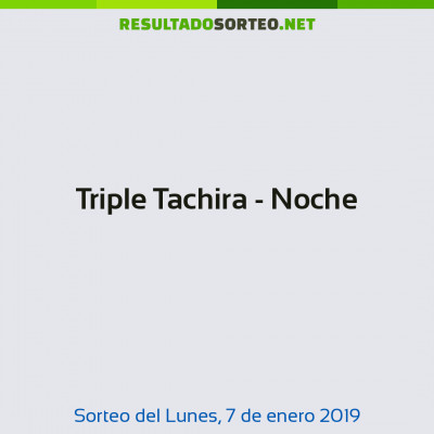 Triple Tachira - Noche del 7 de enero de 2019