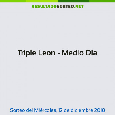 Triple Leon - Medio Dia del 12 de diciembre de 2018