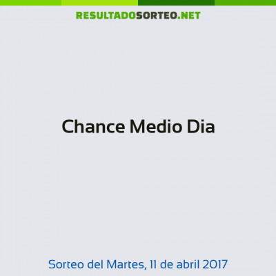 Chance Medio Dia del 11 de abril de 2017