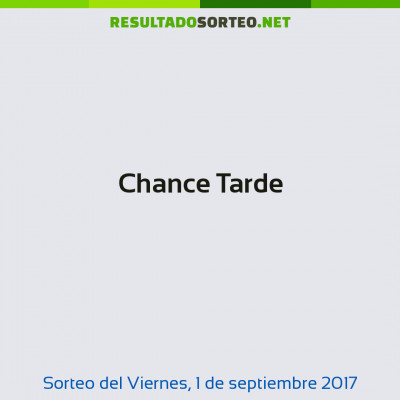 Chance Tarde del 1 de septiembre de 2017