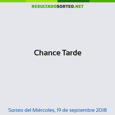 Chance Tarde del 19 de septiembre de 2018