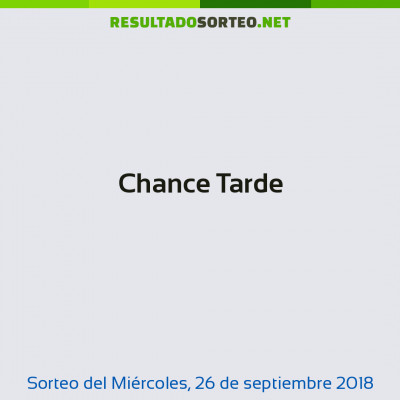 Chance Tarde del 26 de septiembre de 2018