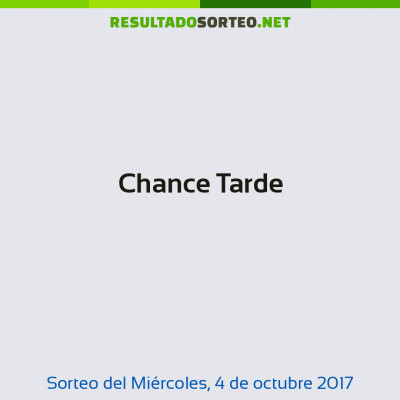 Chance Tarde del 4 de octubre de 2017