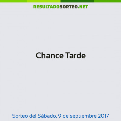 Chance Tarde del 9 de septiembre de 2017