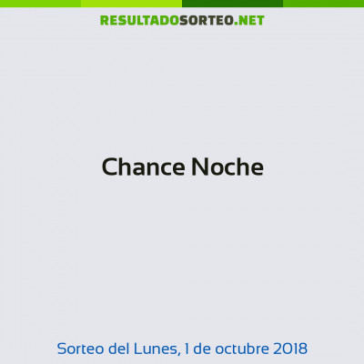 Chance Noche del 1 de octubre de 2018