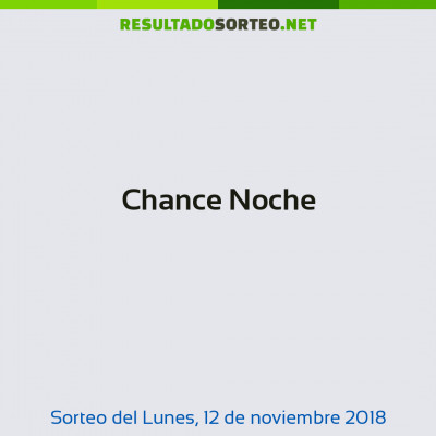 Chance Noche del 12 de noviembre de 2018